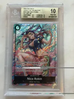 2025 ONE PIECE OP12 087 LEGACY OF THE MASTER NICO ROBIN ALT ART BGS 10 PRISTINE - Image 1