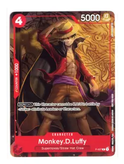 Monkey.D.Luffy (Tournament Pack Vol. 1) P-007 PR Normal One Piece Promo Card LP - Image 1