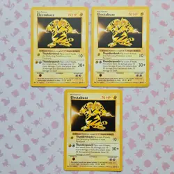 Pokemon Shadowless Electabuzz Base Set 20/102 Lot of 3 Cards 1999 Wizards TCG - Image 1