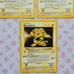 Pokemon Shadowless Electabuzz Base Set 20/102 Lot of 3 Cards 1999 Wizards TCG - Image 3