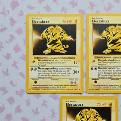 Pokemon Shadowless Electabuzz Base Set 20/102 Lot of 3 Cards 1999 Wizards TCG - Image 4