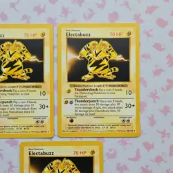 Pokemon Shadowless Electabuzz Base Set 20/102 Lot of 3 Cards 1999 Wizards TCG - Image 5