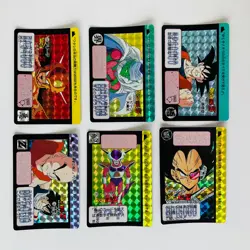 Dragon Ball Z Carddass Prism Trading Card Game Set of 6 Anime Bandai Japan 1996 - Image 1