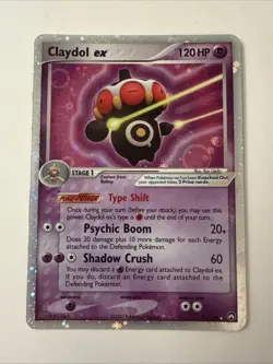 Claydol ex 93/108 Rare Holo 2007 Pokemon Power Keepers Card Heavy Play - Image 1