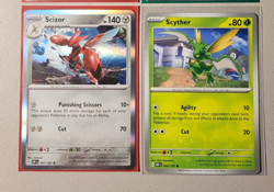 Scizor 141/197 holo & Scyther 004/197 Pokemon card SV Obsidian Flames NM - Image 1