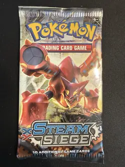 Pokemon "Steam Siege" 10-Card Sealed Booster Pack (Volcanion) X1 - Image 1