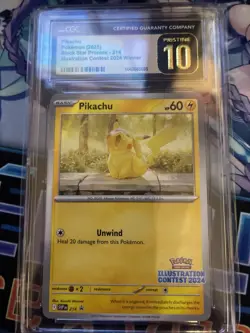Pokemon SVP Pikachu TCG Illustration Contest 2024 Black Star Promo Card #214 - Image 1