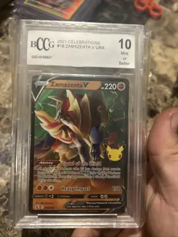 Pokemon TCG Zamazenta v Celebrations Holo Ultra Rare Card 018/025 - Image 1