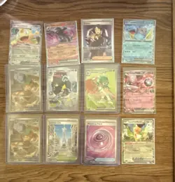 Pokemon TCG Foil Lot 12 Cards Meowth GX, Salazzle GX, Lapras GX, Mewtwo GX - Image 1