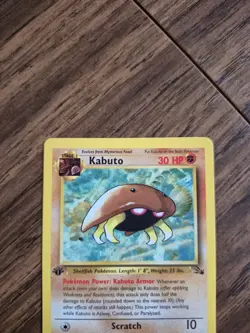 Kabuto 50/62 1st Edition Fossil Regular LP - Pokemon Card - Image 3