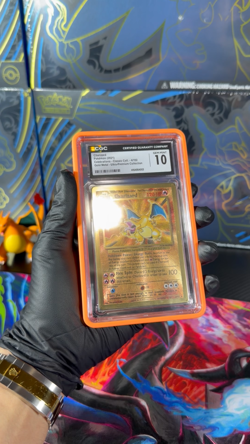 CGC 10 - Charizard 4/102 Celebrations UPC Gold Metal Pokemon Promo Card - Image 2