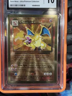 CGC 10 - Charizard 4/102 Celebrations UPC Gold Metal Pokemon Promo Card - Image 4