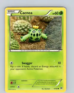 Pokemon TCG Cacnea XY BREAKthrough 4/162 Regular Common Card Played HP - Image 1