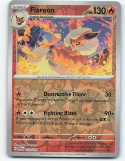 Flareon #013/131 Reverse Holo Pokemon Card SV: Prismatic Evolutions - Image 1