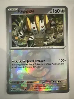 Regigigas 086/131 Poke ball Prismatic Evolutions Pokemon Card - Image 1