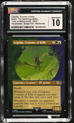 CGC 10 SURGE FOIL MTG Legolas, Counter of Kills (Showcase) Universes Beyond PSA - Image 1