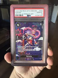 One Piece TCG PSA 10 GEM MT Perona Special Alt Art OP14-EB04 - Image 3