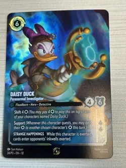 Disney Lorcana Daisy Duck Paranormal Investigator Store Champion Card FOIL Top 8 - Image 5