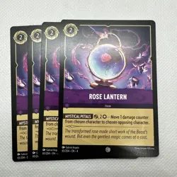 4x Rose Lantern 65/204 Item Disney Lorcana Ursula’s Return - Image 1