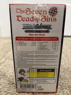 Weiss Schwarz The Seven Deadly Sins Booster Box Display - 20 Packs 8885009406228 - Image 3