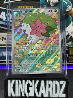 Pokemon TCG Shaymin Holo Card Illustration Rare 185/182 Destined Rivals - Image 1