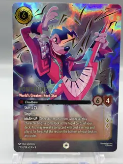 Powerline Worlds Greatest Rock Star, Enchanted, Fabled - TCG Disney Lorcana Card - Image 1