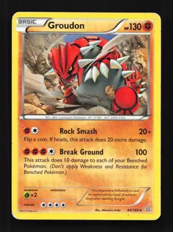 Groudon 84/160 HP Primal Clash English Pokemon Card TCG - Image 1