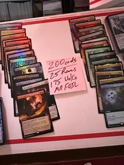 Magic The Gathering Cards - Pack 25 Rares, 175 Uncommon/Common - 200 total cards - Image 1