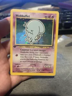 1st Edition Wobbuffet 16/75 Neo Discovery Holo Rare 2001 Nintendo Pokemon Card - Image 1