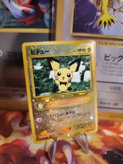Pokemon Karte Card Pichu Neo File Binder Promo Reverse Holo Wotc japanese NM - Image 1