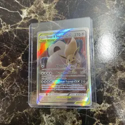 Pokemon TCG Eevee & Snorlax GX TAG TEAM Ultra Rare Holo Card Sm-Team Up 120/181 - Image 1