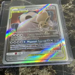Pokemon TCG Eevee & Snorlax GX TAG TEAM Ultra Rare Holo Card Sm-Team Up 120/181 - Image 4