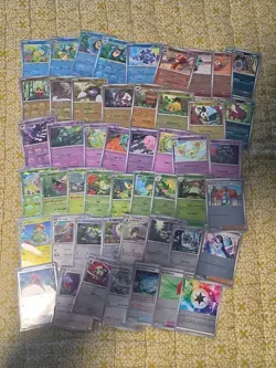 Pokemon Black prismatic & black Bolt, White Flare 49 Card Pokeball Lot - Image 1