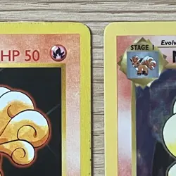 Pokemon TCG Base Set Shadowless Vulpix Ninetales Wizards 1999 2 Card Lot - Image 3