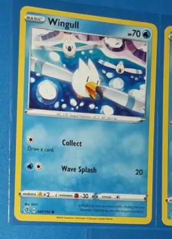 Pelipper 042/192 reverse holo & Wingull 041/192 Pokemon card Rebel Clash NM - Image 2