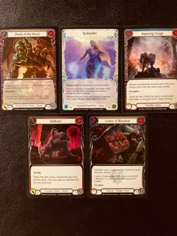 Collectors - 5 Cards 1st ED Flesh and Blood Mix Set All Rainbow Foil & Majestics - Image 1