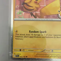 Pokemon Pikachu TEF Stamped Holo Rare 051/162 Basic 70 HP Random Spark Card - Image 5