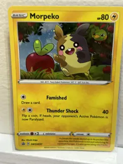 Morpeko SWSH031 Black Star Promo Cosmos Holo Pokemon Card TCG - NM Near Mint - Image 1