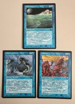 3x Blau 1U+2C - MTG - Fallen Empires - ENGLISCH - ©1994 NM zB Tidal Influence - Image 1