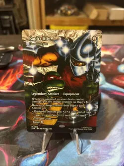 Raph's Jitte (Borderless) - 0019 - PZA Teenage Mutant Ninja Turtles TMNT MTG NM - Image 1
