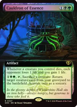 MTG Secrets of Strixhaven Cauldron of Essence Extended Art Foil 0347 - Image 1