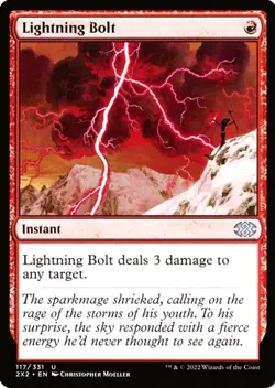 X 1 Lightning Bolt NM-M Double Masters 117 MTG Magic The Gathering - Image 1