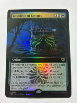 Cauldron of Essence Foil Extended Art 347 R Secrets of Strixhaven MTG NM - Image 1