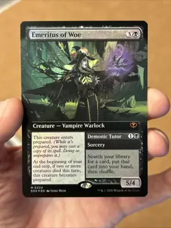MtG Emeritus of Woe M 0324 (Extended Art) Secrets of Strixhaven Mythic Foil NM - Image 1