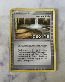 Meteor Falls 89/107 2005 EX Deoxys Pokemon Card TCG Reverse Holo Stamped - Image 1