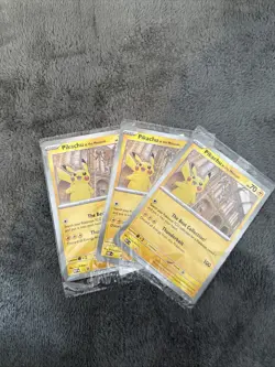 Pokemon TCG - Pikachu At The Museum Promo X3 SEALED - Image 1