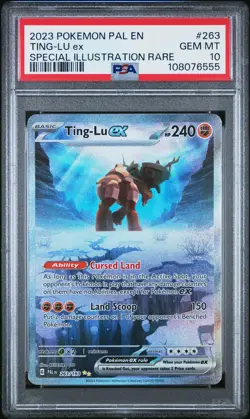 2023 Pokemon Pal EN-Paldea Evolved Ting-Lu EX SIR PSA 10 #263 - Image 1