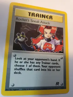 Rocket's Sneak Attack Team Rocket Pokemon Card Base WOTC NM - Image 1