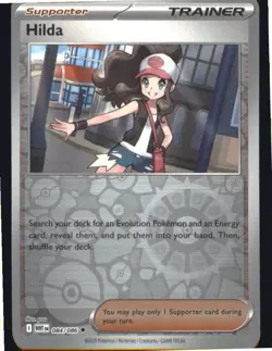 Hilda 084/086 Uncommon White Flare Pokemon Reverse Holo Near Mint - Image 1