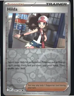 Hilda 084/086 Uncommon White Flare Pokemon Reverse Holo Near Mint - Image 1